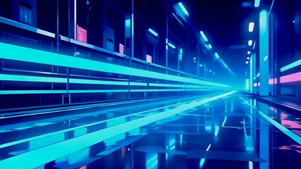 Looping neon trails background.