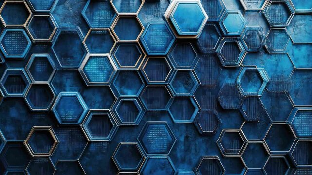 blue hexagonal background