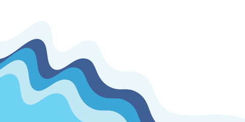 Sea waves layered vector background illustration and sea beach wave space pattern old paper nice simple art wall
