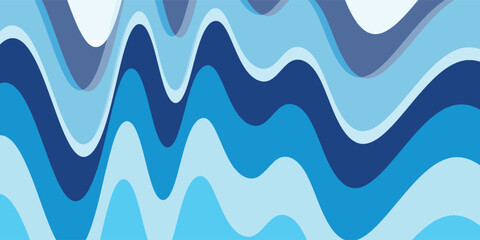 Sea waves layered vector background illustration and sea beach wave space pattern old paper