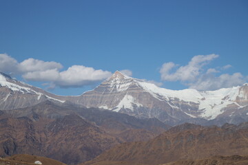 mountain landscape with snow