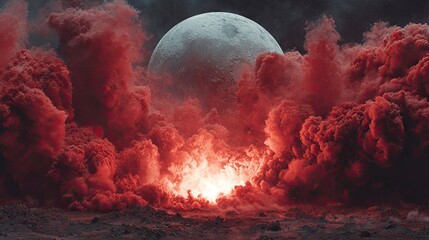 Destroyed planet, The planet is being destroyed by a meteorite attack