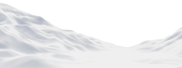 Obraz premium 3D White snowy mountain. Snow terrain