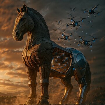 &bdquo;Das trojanische Pferd der Zukunft &ndash; Drohnen erwachen&ldquo;
&ldquo;The Trojan Horse of the Future &ndash; Drones Awaken&rdquo;