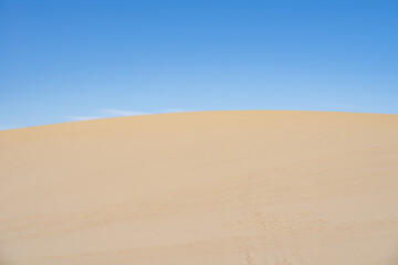 quartz sand. Windblown sand deposits (Quaternary),  St Anthony Sand Dunes.  Red road, Fremont...