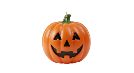 Spooky Orange Jack o lantern Halloween Decoration on Dark Background