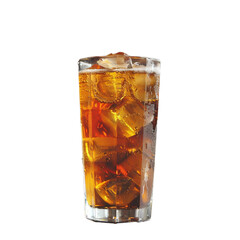 Iced Tea in Glass with Bar Background isolated on transparent background