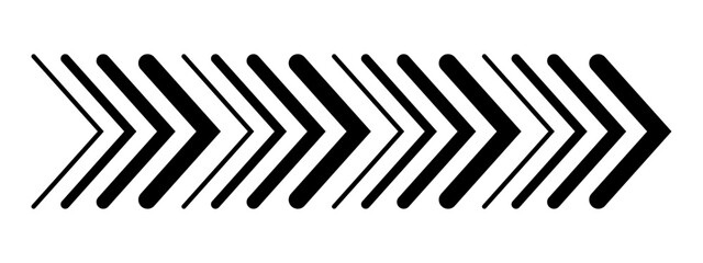 Chevron dynamic moving arrow symbol. speed arrow icon. Road lines arrow zigzag chevron speeds flat style.