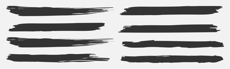 Set of paint brushes. Black brush stroke, abstract digital lines, brushstrokes, painted backgrounds, watercolor paint strokes, watercolor brush, splatter brush, illustrator brush set.