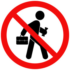 No soliciting sign. Flat vector illustration design isolated on white background.