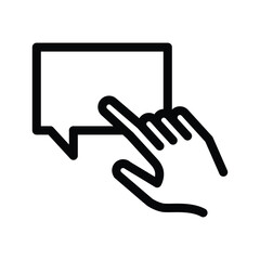 chat assistant outline icon vector design good for web or mobile app