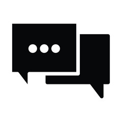 Naklejka premium simple speech bubbles representing dialogue and conversation themes solid icon vector design good for web or mobile app