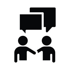 negotiation solid icon vector design good for web or mobile app