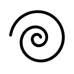 Vector art of spiral shape, a simple and elegant design element representing growth, evolution, and the natural flow of energy and movement