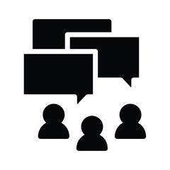 Discuss solid icon vector design good for web or mobile app