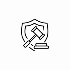 legal protection justice icon sign vector