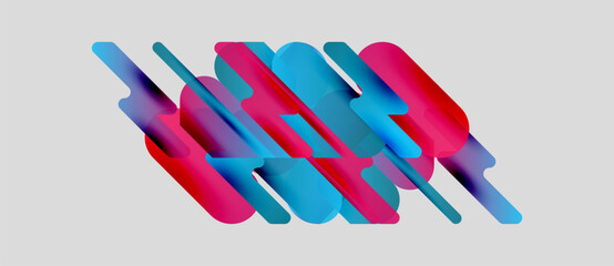 Abstract composition. Overlapping rectangles, vibrant colors, dynamic shapes create modern visual experience. Minimalist design.