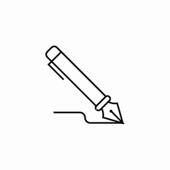 fountain pen writing icon sign vector