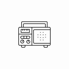 portable amfm radio icon sign vector