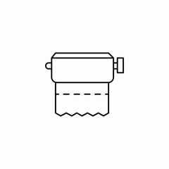 toilet paper dispenser icon sign vector