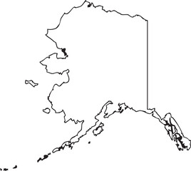 Alaska map outline