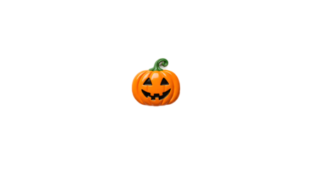 Single Jack o lantern on Festive Striped Background for Halloween