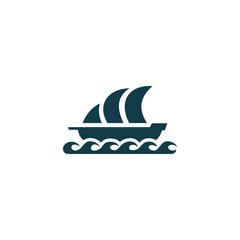 classic sailing ship icon vec...