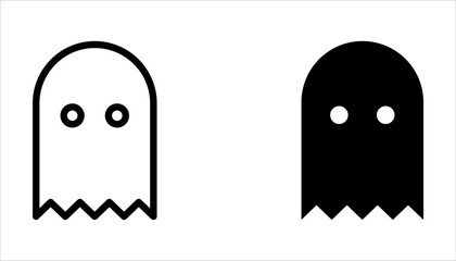 ghost icon set, Vector Halloween concept on white background