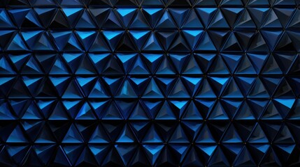 Stunning geometric pattern of blue triangles creating a modern and elegant background for creative projects and design, perfect for technology brands