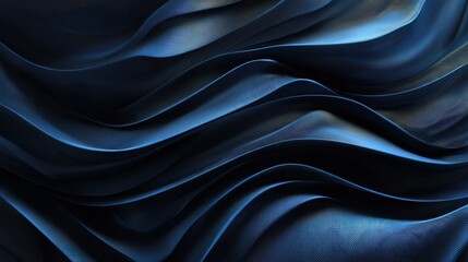 Obraz premium Stunning abstract waves in cool blue tones create a dynamic metallic texture perfect for technology backgrounds or modern design projects