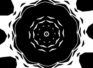 Black And white Decorative Frame with Abstract Geometric Pattern, Modern Minimal Design Background for Template or Poster”