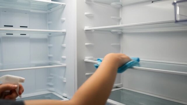 Cleaning refrigerator interior
