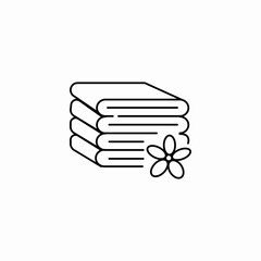 stacked fresh laundry icon sign vector