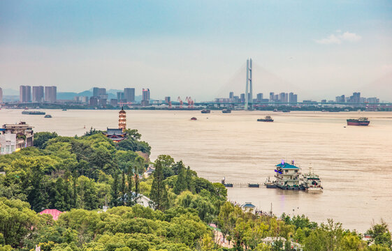 The Suojiang Tower on the banks of the Yangtze River in China was first built in the Ming Dynasty.