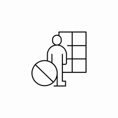 trapped no escape icon sign vector