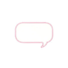 Fototapeta premium Speech bubble icon with transparent background and pink outline