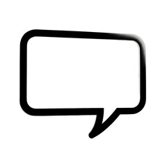Naklejka premium Speech bubble outline in neon style with transparent background for communication and dialogue