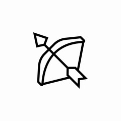 archery weapon loaded icon sign vector