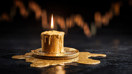 Candles glow in the darkness, their flames a gentle light of religion and celebration