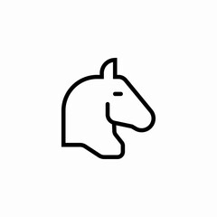 chess game knight icon sign vector