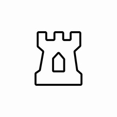 chess game rook icon sign vector