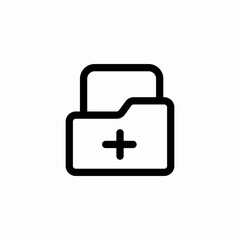 closed add folder icon sign vector