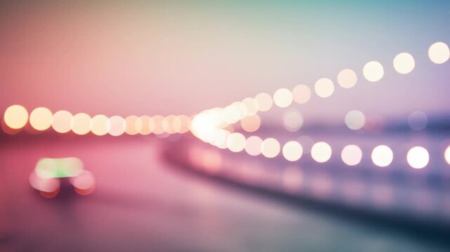 Abstract bokeh lights cityscape