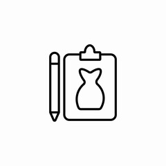 dress design clipboard icon sign vector