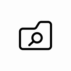 folder with magnifying glass icon sign vector
