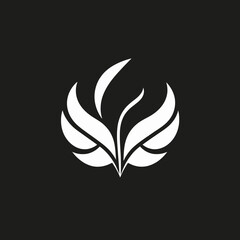 Abstract geometric logo design featuring a central figure with arrow-like elements pointing in four directions.