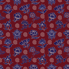 ikat Abstract Ethnic art.Seamless pattern in tribal, folk embroidery, and Mexican style. Aztec geometic  art ornament print. Design for carpet, Vector seamless pattern. Cover,wallpaper, wrapping.