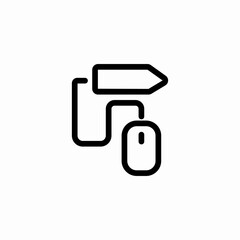 mouse cursor click icon sign vector
