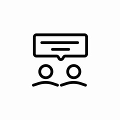 people conversation chat icon sign vector