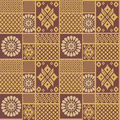 ikat Abstract Ethnic art.Seamless pattern in tribal, folk embroidery, and Mexican style. Aztec geometic  art ornament print. Design for carpet, Vector seamless pattern. Cover,wallpaper, wrapping.